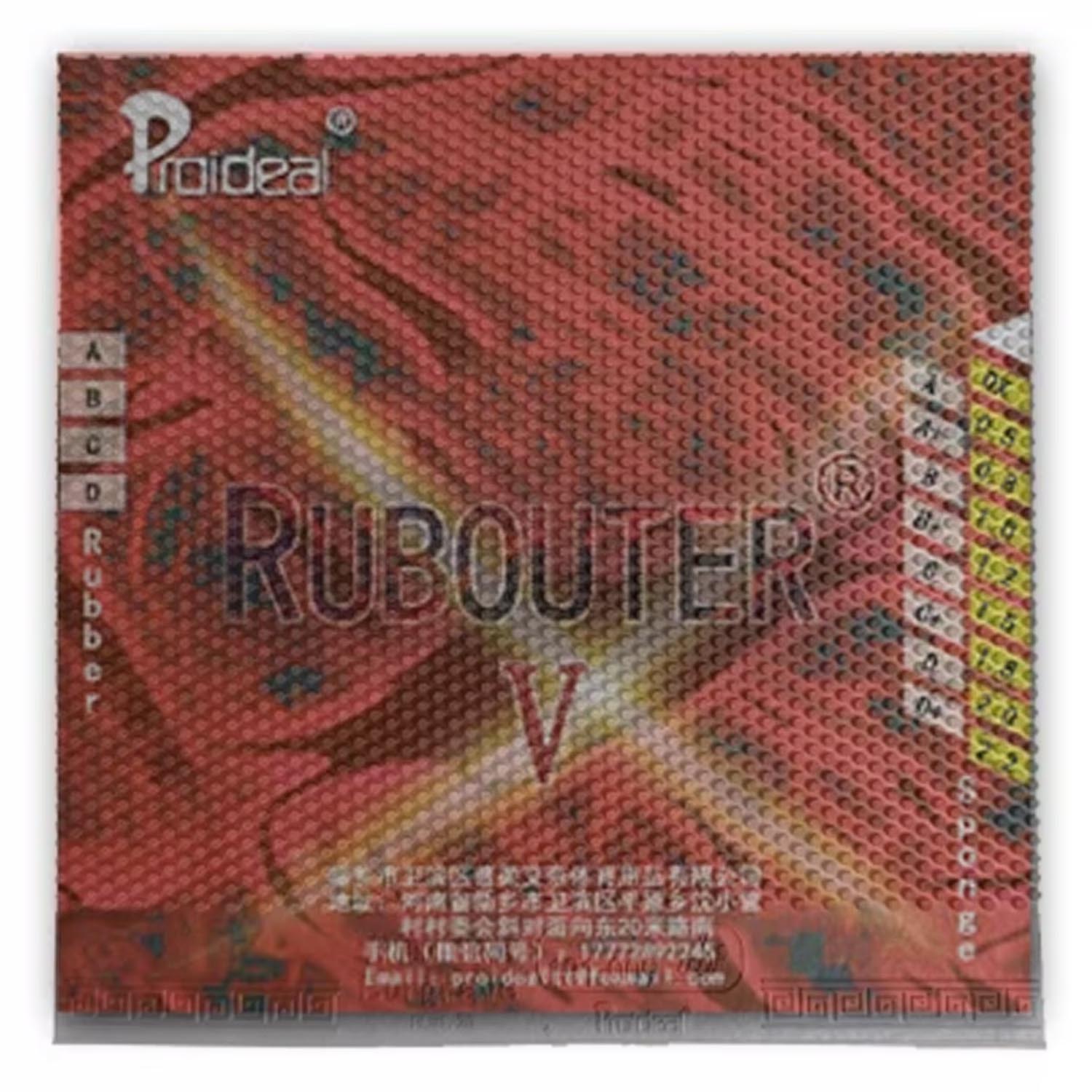 Proideal RUBOUTER V Grade D Ka - Table Tennis Pro ulasan dan harga