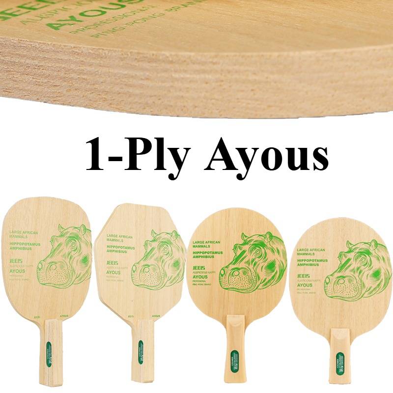 JEELS Green Hippo 1 Ply Ayous  - Table Tennis Blade ulasan dan harga