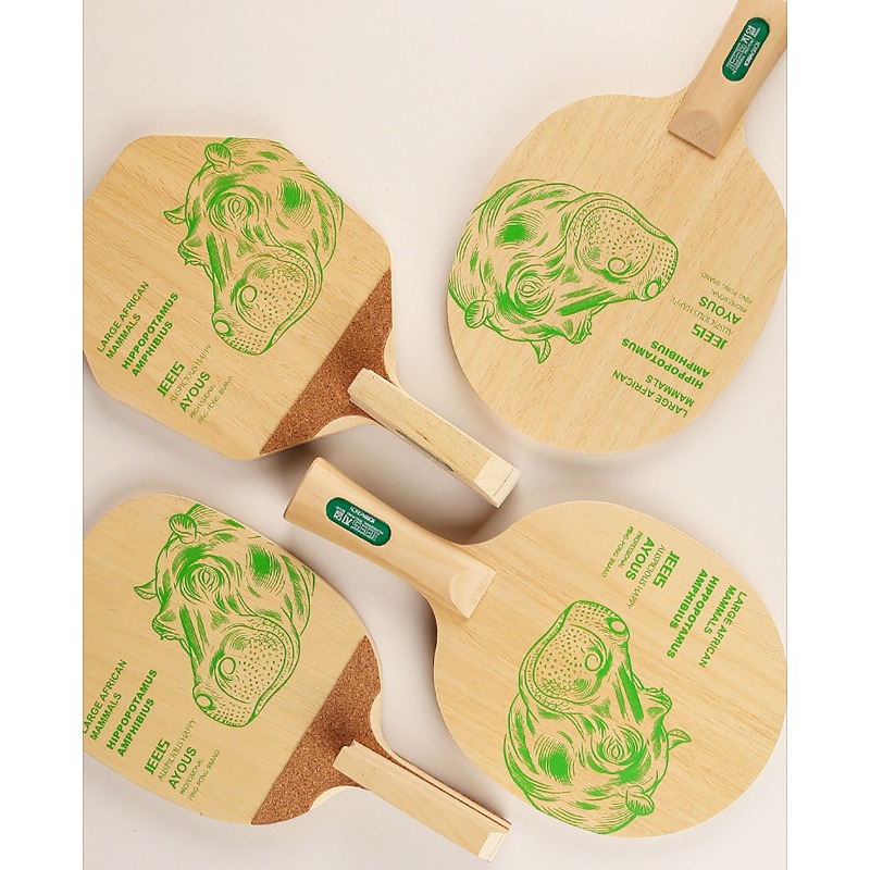 JEELS Green Hippo 1 Ply Ayous  - Table Tennis Blade ulasan dan harga
