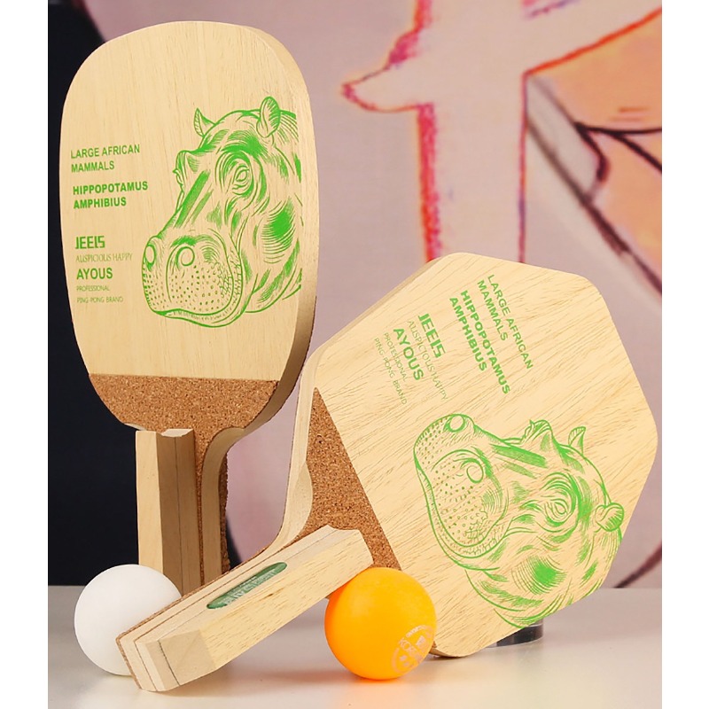 JEELS Green Hippo 1 Ply Ayous  - Table Tennis Blade ulasan dan harga