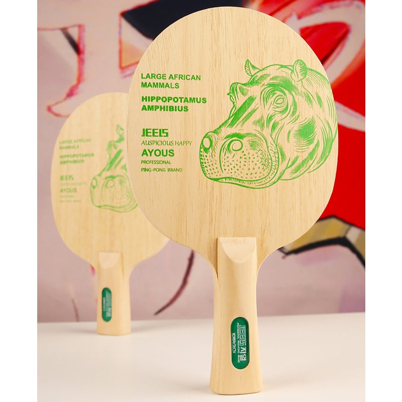 JEELS Green Hippo 1 Ply Ayous  - Table Tennis Blade ulasan dan harga