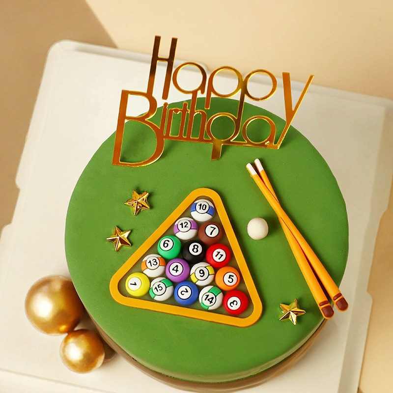 Dekorasi Kue Bola Biliar Kue P - Table Tennis Market ulasan dan harga